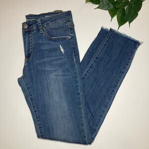 A'2nd| Woman's casual dark wash skinny denim jeans